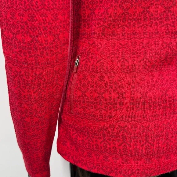 Fair Isle Eddie Bauer Mock Neck Quarter Zip Size Small - Picture 4 of 4